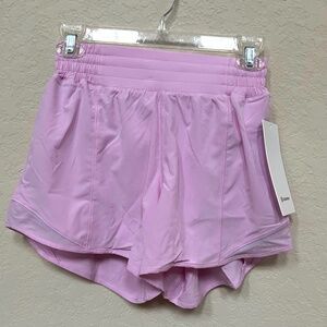 Lululemon Hotty Hot HR Short 4” Lined. Size 4.Vitapink. NWT